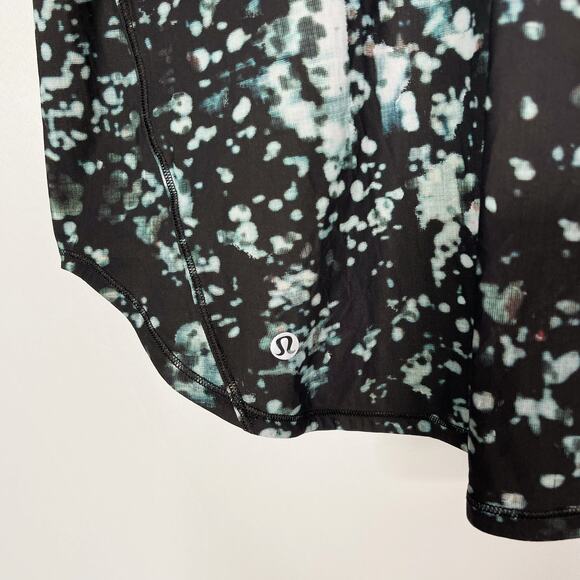 Lululemon Womens 8 Sculpt Tank II Pixel Haze Multi Black Mesh Piecing High Neck - Picture 9 of 9